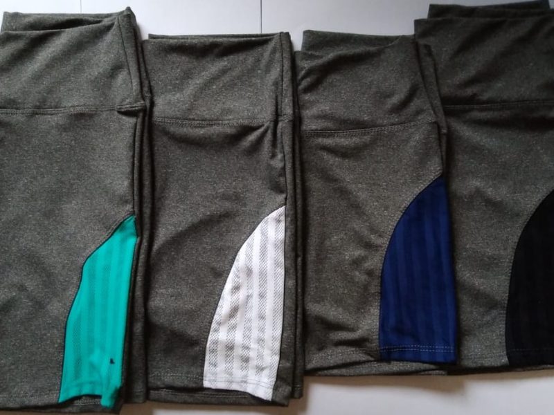 kit shorts cinza